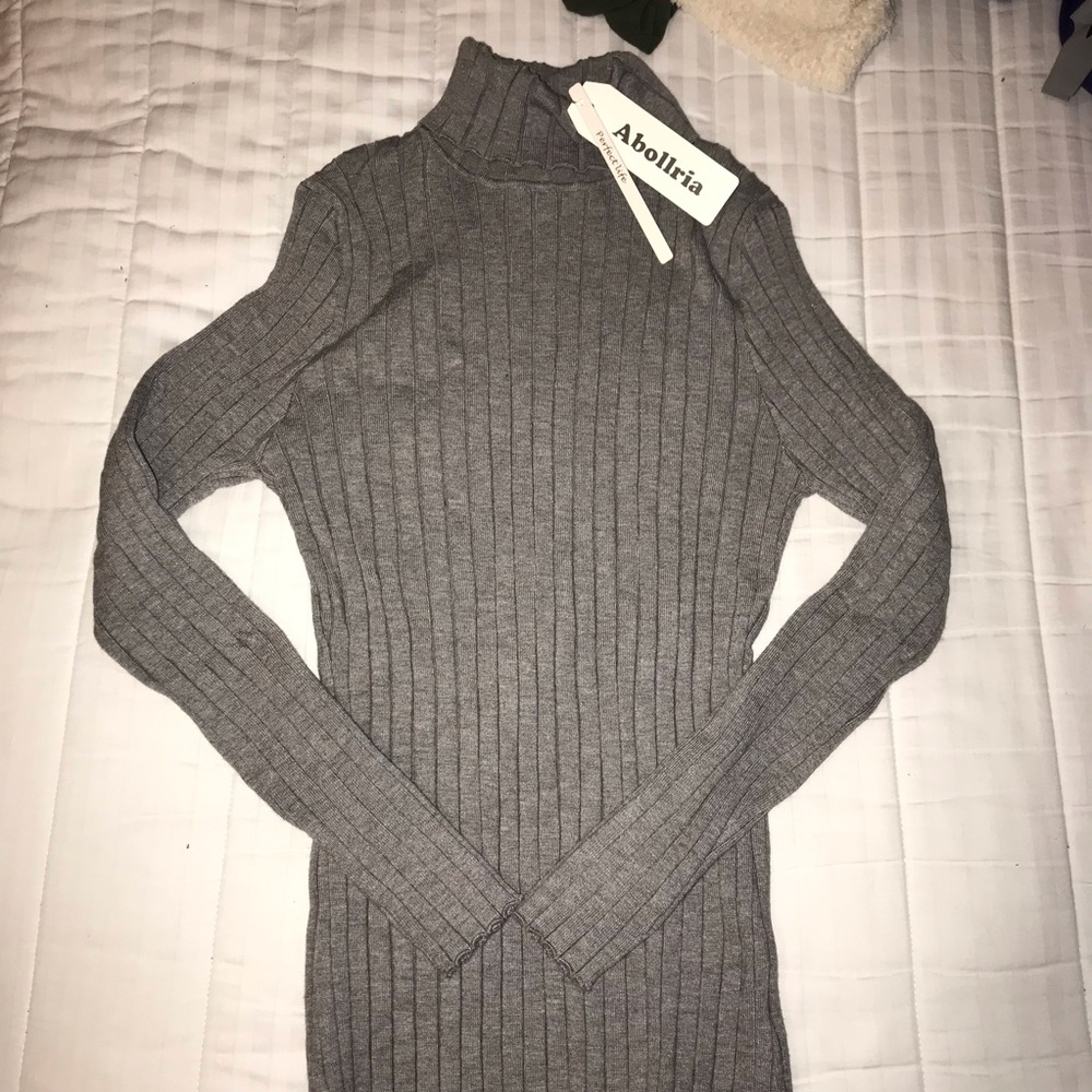 Grey Soft Turtle Neck